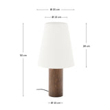 Tischlampe Marga aus massivem Gummibaumholz mit Finish von Kave Home – Bild 3