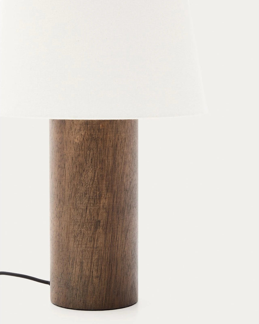 Tischlampe Marga aus massivem Gummibaumholz mit Finish von Kave Home – Bild 5