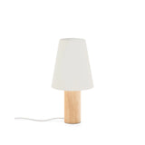 Tischlampe Marga aus massivem Gummibaumholz mit naturfarbenem Finish von Kave Home – Bild 1