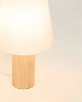 Tischlampe Marga aus massivem Gummibaumholz mit naturfarbenem Finish von Kave Home – Bild 4