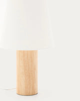 Tischlampe Marga aus massivem Gummibaumholz mit naturfarbenem Finish von Kave Home – Bild 5