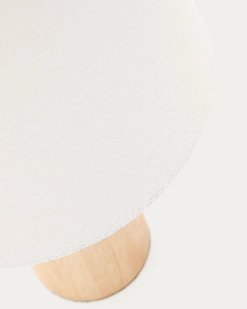 Tischlampe Marga aus massivem Gummibaumholz mit naturfarbenem Finish von Kave Home – Bild 6