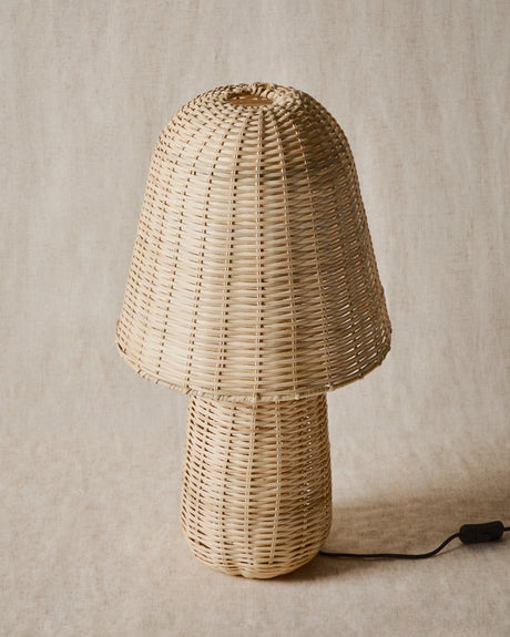 Tischlampe Neuda aus Rattan mit hellem Finish von Kave Home – Produktbild 3