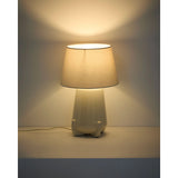Tischlampe Odra aus ecrufarbener Keramik mit glänzendem Finish von Kave Home – Bild 4