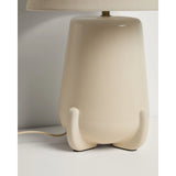 Tischlampe Odra aus ecrufarbener Keramik mit glänzendem Finish von Kave Home – Bild 6