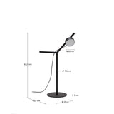 Tischlampe Orey aus schwarzem Metall mit Multipositions-Lichtpunkt von Kave Home – Bild 4