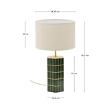 Tischlampe Rue aus grüner Keramik von Kave Home – Bild 4