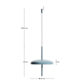 Tragbare Deckenleuchte Porte aus blauem Aluminium, Ø 16 cm von Kave Home – Bild 2