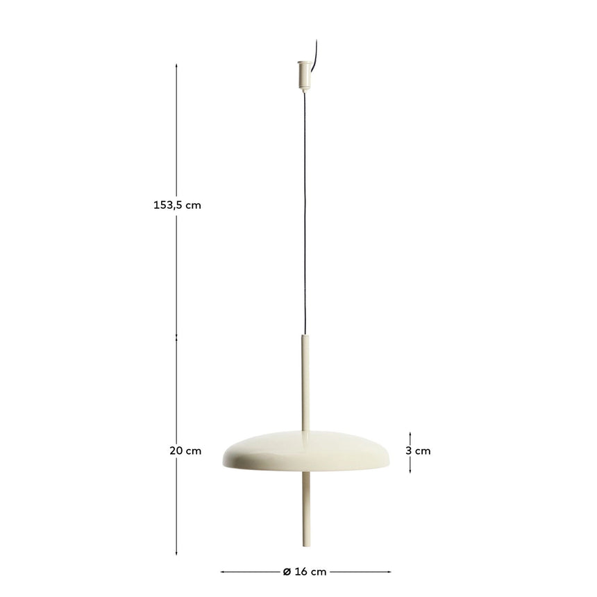Tragbare Deckenleuchte Porte aus hellgrauem Aluminium, Ø 16 cm von Kave Home – Bild 2