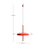 Tragbare Deckenleuchte Porte aus rotem Aluminium, Ø 16 cm von Kave Home – Bild 2