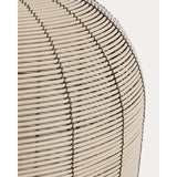 Tragbare LED-Tischlampe Saranella aus hellgrauem synthetischem Rattan von Kave Home – Bild 10