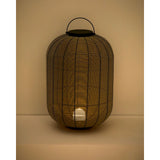 Tragbare LED-Tischlampe Saranella aus hellgrauem synthetischem Rattan von Kave Home – Bild 8