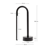 Tragbare Tischlampe Bow aus Aluminium von Kave Home – Bild 2