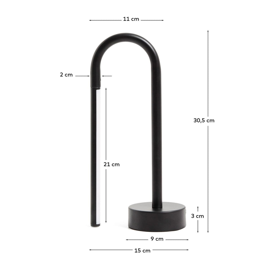 Tragbare Tischlampe Bow aus Aluminium von Kave Home – Bild 2