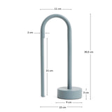 Tragbare Tischlampe Bow aus blauem Aluminium von Kave Home – Bild 2