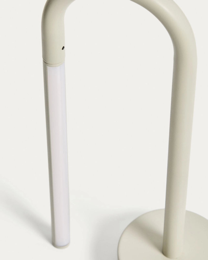 Tragbare Tischlampe Bow aus grauem Aluminium von Kave Home – Bild 6