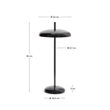 Tragbare Tischlampe Porte aus Aluminium von Kave Home – Bild 3