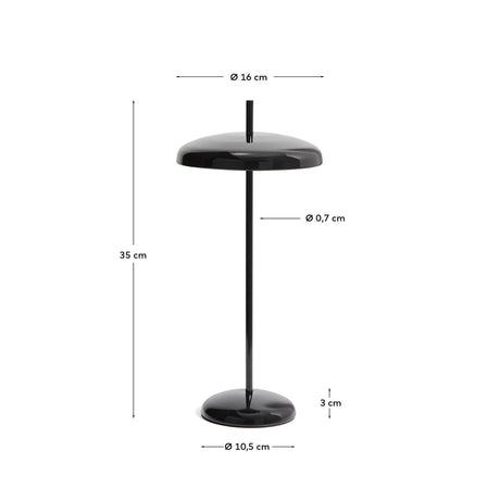 Tragbare Tischlampe Porte aus Aluminium von Kave Home – Bild 3