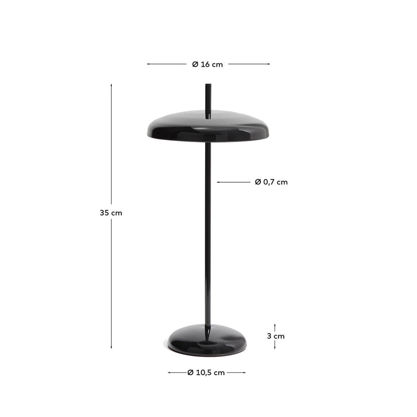 Tragbare Tischlampe Porte aus Aluminium von Kave Home – Bild 3