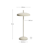 Tragbare Tischlampe Porte aus hellgrauem Aluminium von Kave Home – Bild 2