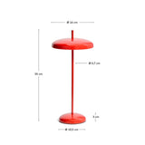 Tragbare Tischlampe Porte aus rotem Aluminium von Kave Home – Bild 2