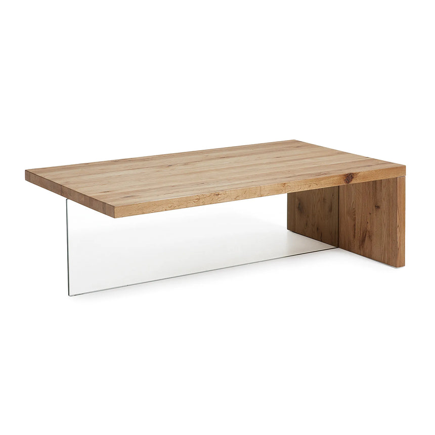 Tulsi Couchtisch aus massiver Eiche und Glas 120 x 70 cm von Kave Home – Produktbild 6