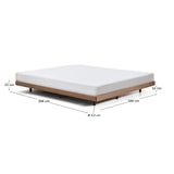 Unterbau Norlen aus Nussbaumfurnier mit dunklem Finish für Matratzen 160 x 200 cm FSC Mix Credit von Kave Home – Produktbild 3