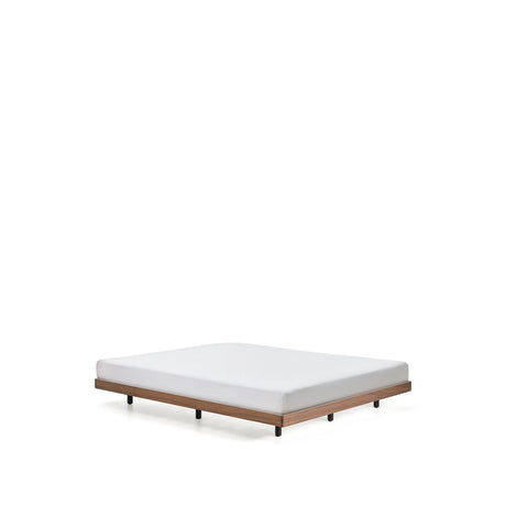 Unterbau Norlen aus Nussbaumfurnier mit dunklem Finish für Matratzen 180 x 200 cm FSC Mix Credit von Kave Home – Produktbild 4