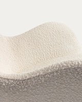 Vania Schaukelstuhl mit Bezug in Bouclé weiß von Kave Home – Produktbild 3
