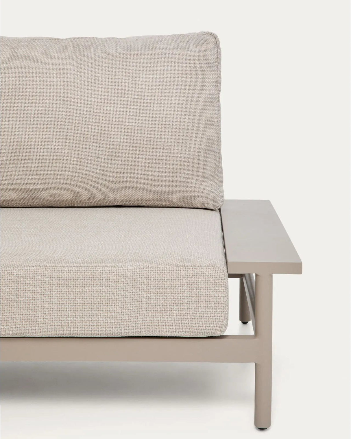 Vathi 3-Sitzer-Sofa aus Aluminium mit linker Chaiselongue in Taupe 250 x 159 cm von Kave Home – Bild 6