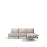 Vathi 3-Sitzer-Sofa aus Aluminium mit rechter Chaiselongue in Taupe 250 x 159 cm von Kave Home – Bild 1