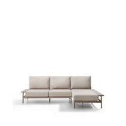 Vathi 3-Sitzer-Sofa aus Aluminium mit rechter Chaiselongue in Taupe 250 x 159 cm von Kave Home – Bild 1