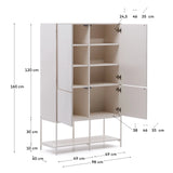 Vedrana Highboard 4 Türen MDF weiß lackiert 97,5 x 160 cm von Kave Home – Bild 4