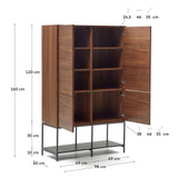 Vedrana Highboard 4 Türen aus Nussholzfurnier oder MDF, 97.5 x 160 cm von Kave Home – Bild 3