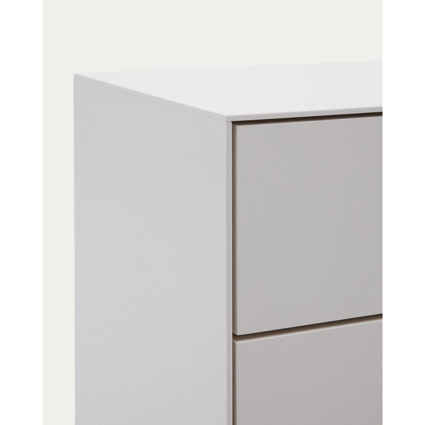 Vedrana Kommode 3 Schubladen MDF weiß lackiert 110 x 75 cm von Kave Home – Bild 10