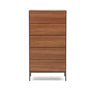 Vedrana Kommode 5 Schubladen aus Nussholzfurnier oder Holz und Stahlbeinen 60 x 114 cm von Kave Home – Bild 1