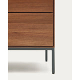 Vedrana Kommode 5 Schubladen aus Nussholzfurnier oder Holz und Stahlbeinen 60 x 114 cm von Kave Home – Bild 11