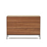 Vedrana Kommode aus 3 Schubladen aus Nussholzfurnier oder Holz und Stahlbeinen 110 x 75 cm von Kave Home – Bild 1