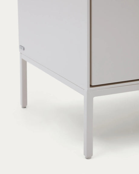 Vedrana Nachttisch 2 Schubladen MDF weiß lackiert 60 x 55 cm von Kave Home – Produktbild 3