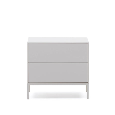 Vedrana Nachttisch 2 Schubladen MDF weiß lackiert 60 x 55 cm von Kave Home – Produktbild 7