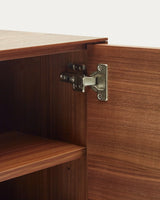 Vedrana Sideboard 2 Türen aus Nussholzfurnier und Stahlbeine in Schwarz 97,5 x 80 cm von Kave Home – Produktbild 3