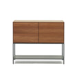 Vedrana Sideboard 2 Türen aus Nussholzfurnier und Stahlbeine in Schwarz 97,5 x 80 cm von Kave Home – Produktbild 7