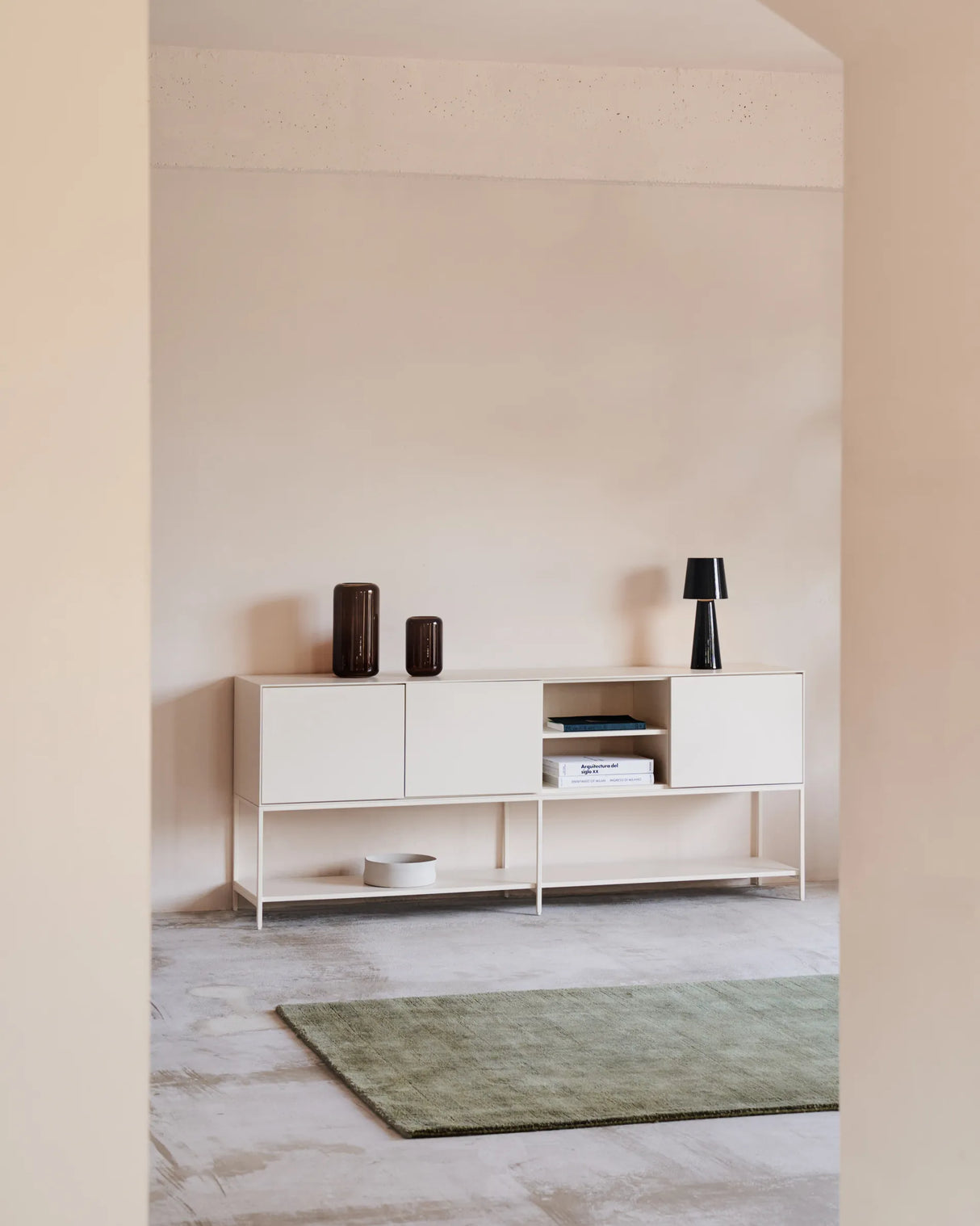 Vedrana Sideboard 3 Türen MDF weiß lackiert 195 x 80 cm von Kave Home – Produktbild 5