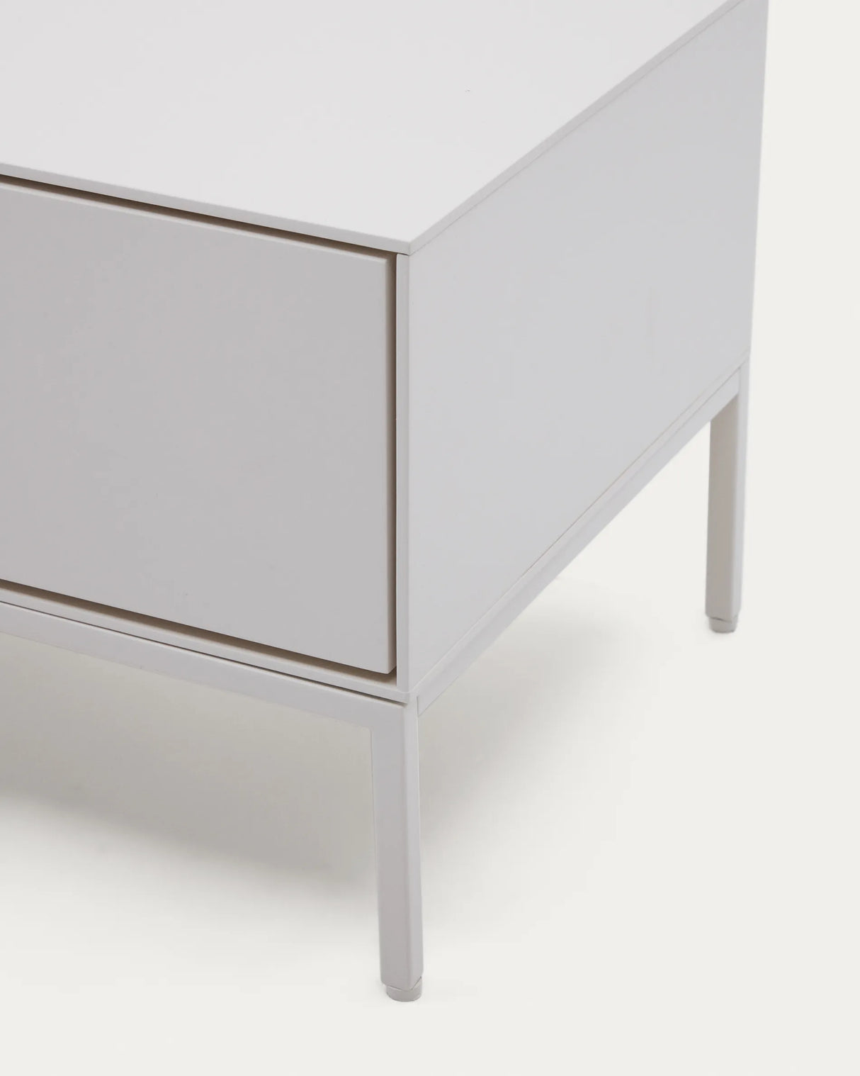 Vedrana TV-Schrank 3 Schubladen MDF weiß lackiert 195 x 35 cm von Kave Home – Produktbild 4