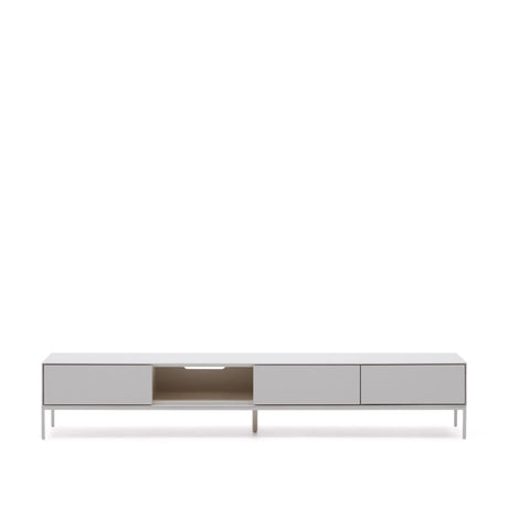 Vedrana TV-Schrank 3 Schubladen MDF weiß lackiert 195 x 35 cm von Kave Home – Produktbild 8