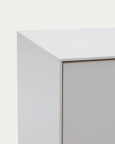 Vedrana TV-Schrank 3 Türen MDF weiß lackiert 195 x 55 cm von Kave Home – Produktbild 2
