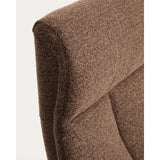 Verstellbarer Drehsessel Toriel mit Fußablage in schokobraunem Microbouclé und mit Beinen aus Aluminium mit schwarzem Finish,  FSC 100% von Kave Home – Bild 15
