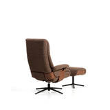 Verstellbarer Drehsessel Toriel mit Fußablage in schokobraunem Microbouclé und mit Beinen aus Aluminium mit schwarzem Finish,  FSC 100% von Kave Home – Bild 8