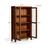 Vitrine Norani aus massivem Akazienholz und Akazienfurnier 110 x 185 cm von Kave Home – Bild 2