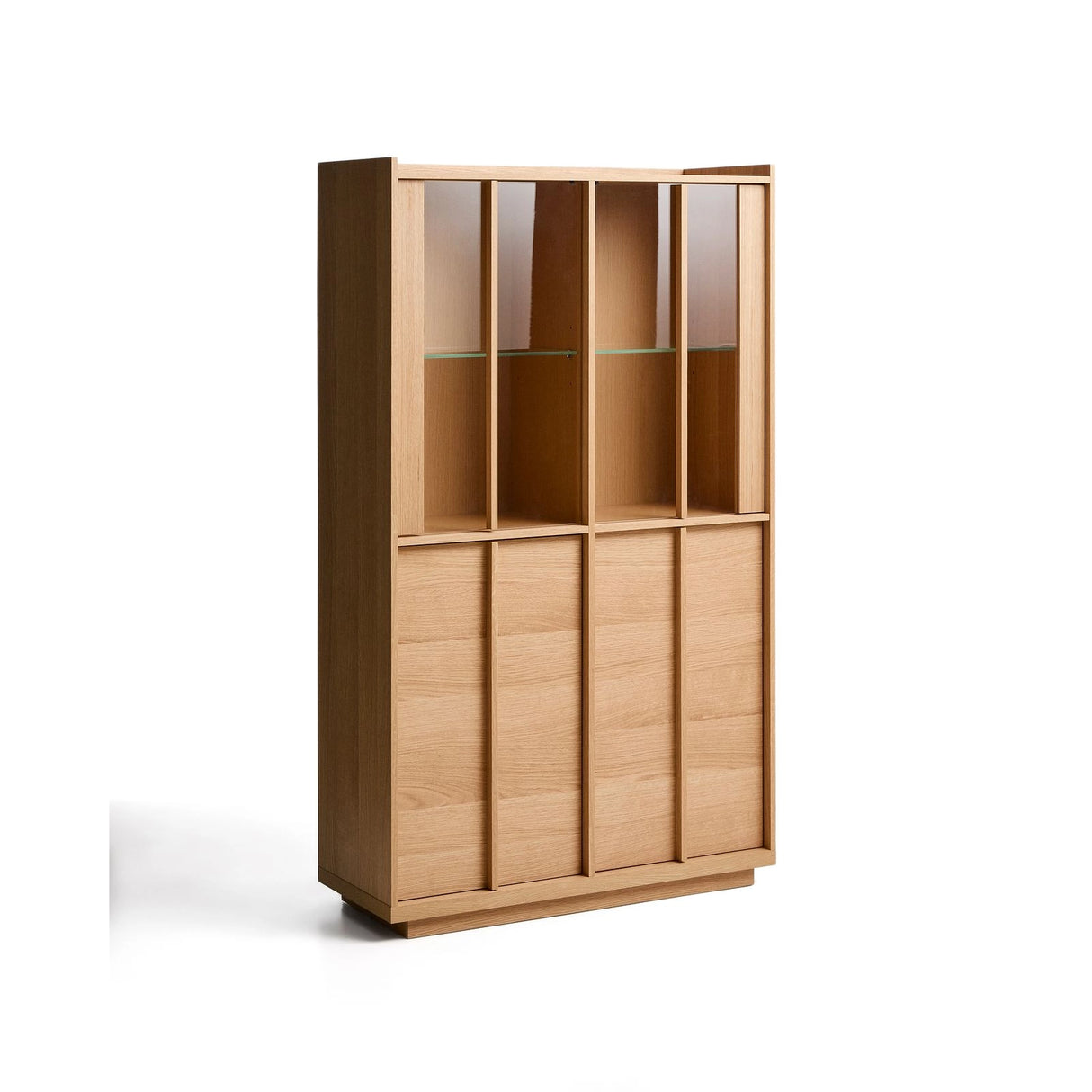 Vitrine Onix aus massivem Eichenholz und Eichenfurnier mit Naturton-Finish 100 x 170 cm FSC Mix Credit von Kave Home – Bild 6